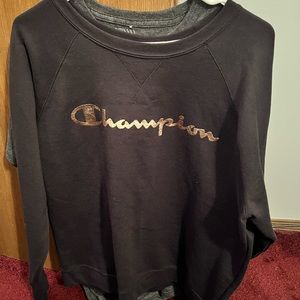 Womens Champion Gold Crew neck